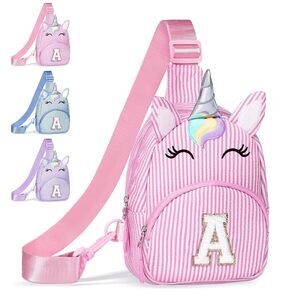 Pink Girls Purse Unicorn Crossbody Sling Bag, Cute Graduation Gifts